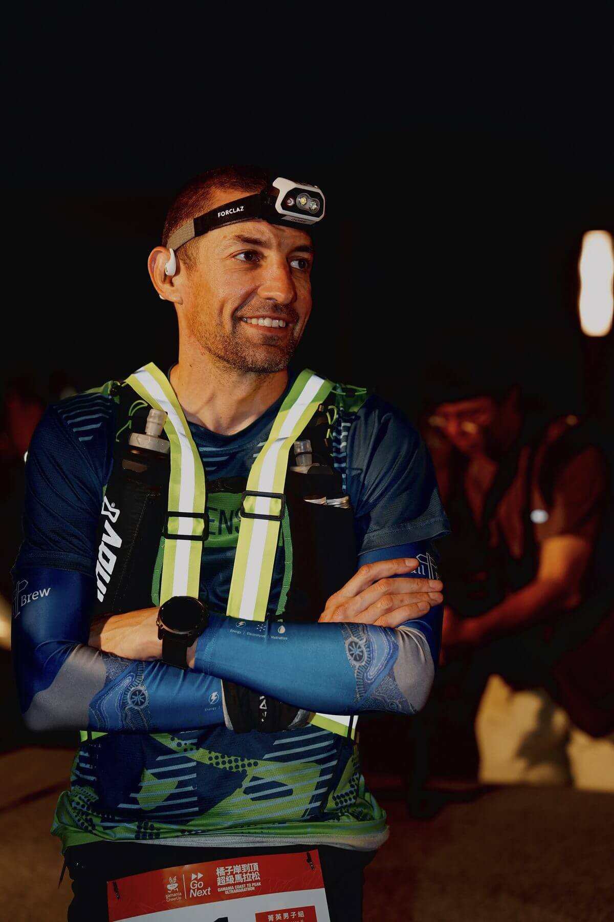 Phil Gore between laps at an overnight ultra event